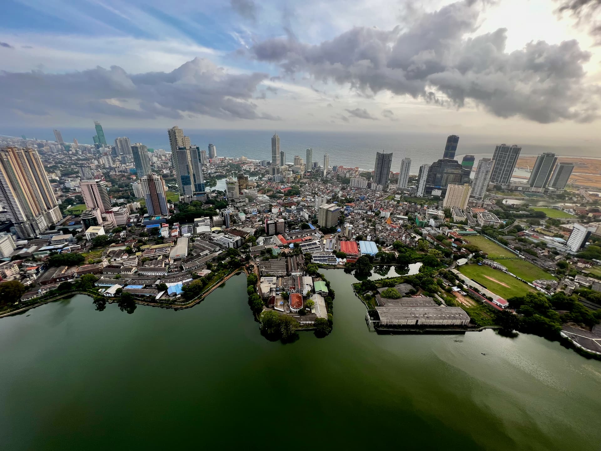 Colombo from 350m above